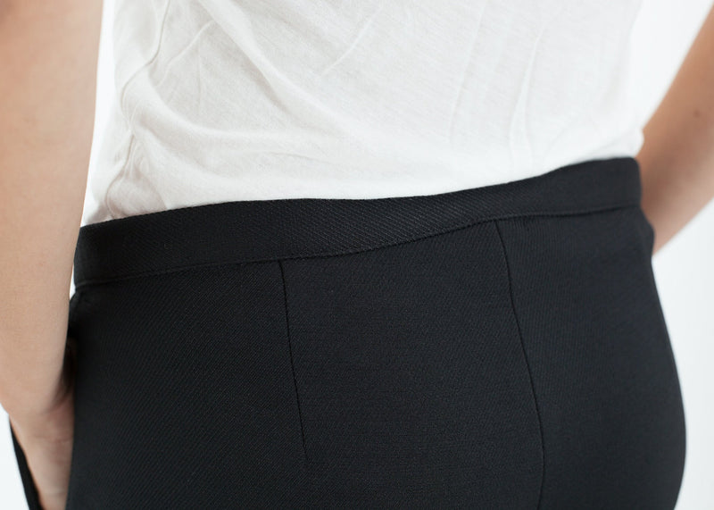 Side Zip Slim Pant in Black